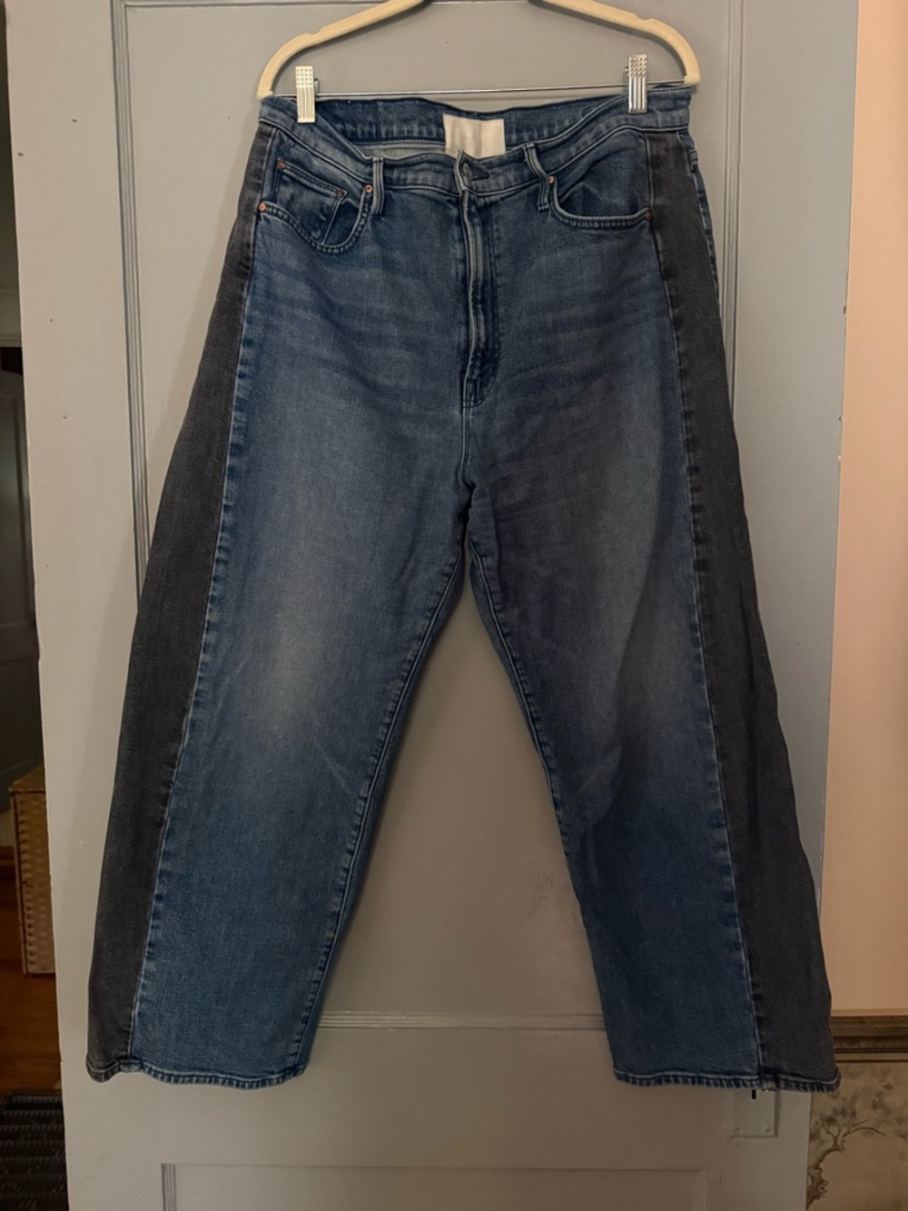 MOTHER Petite Lil Half Pipe Flood Jeans, size 33 - Picture 6 of 12